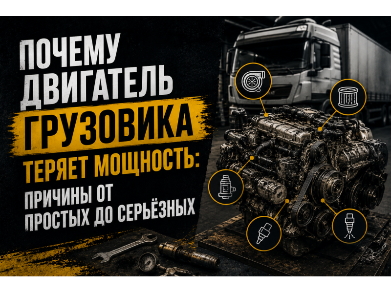Почему двигатель грузовика теряет мощность: основные причины и диагностика Почему двигатель грузовика теряет мощность: основные причины и диагностика